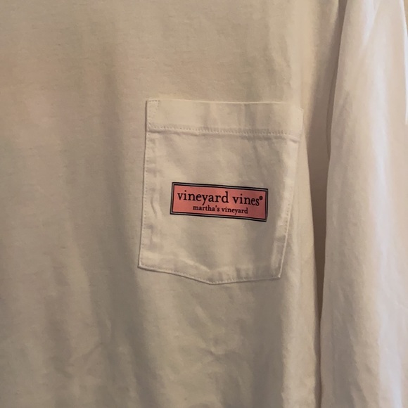 Vineyard Vines tie one on long sleeve pocket tee - Picture 4 of 5